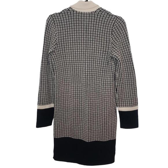 Ann Taylor Women's Sz 2XS Plaid Color Block Knit Buttoned Cardigan(1800) - Picture 2 of 8